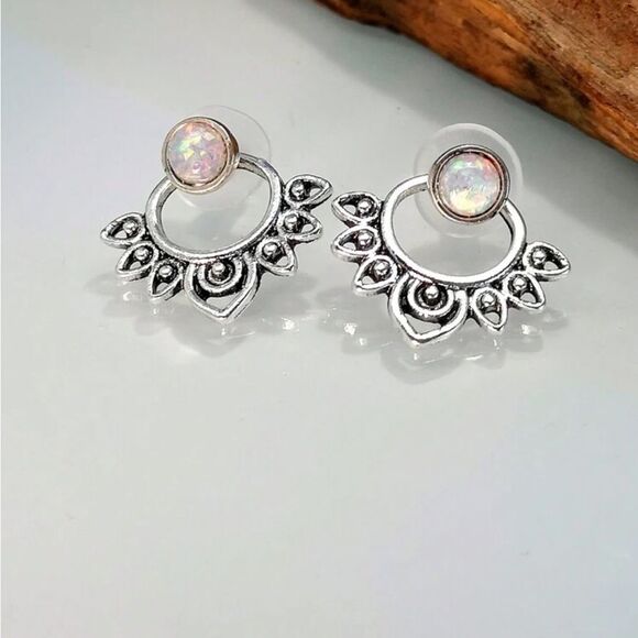 Elegant Silver Earrings N975 - Picture 2 of 4